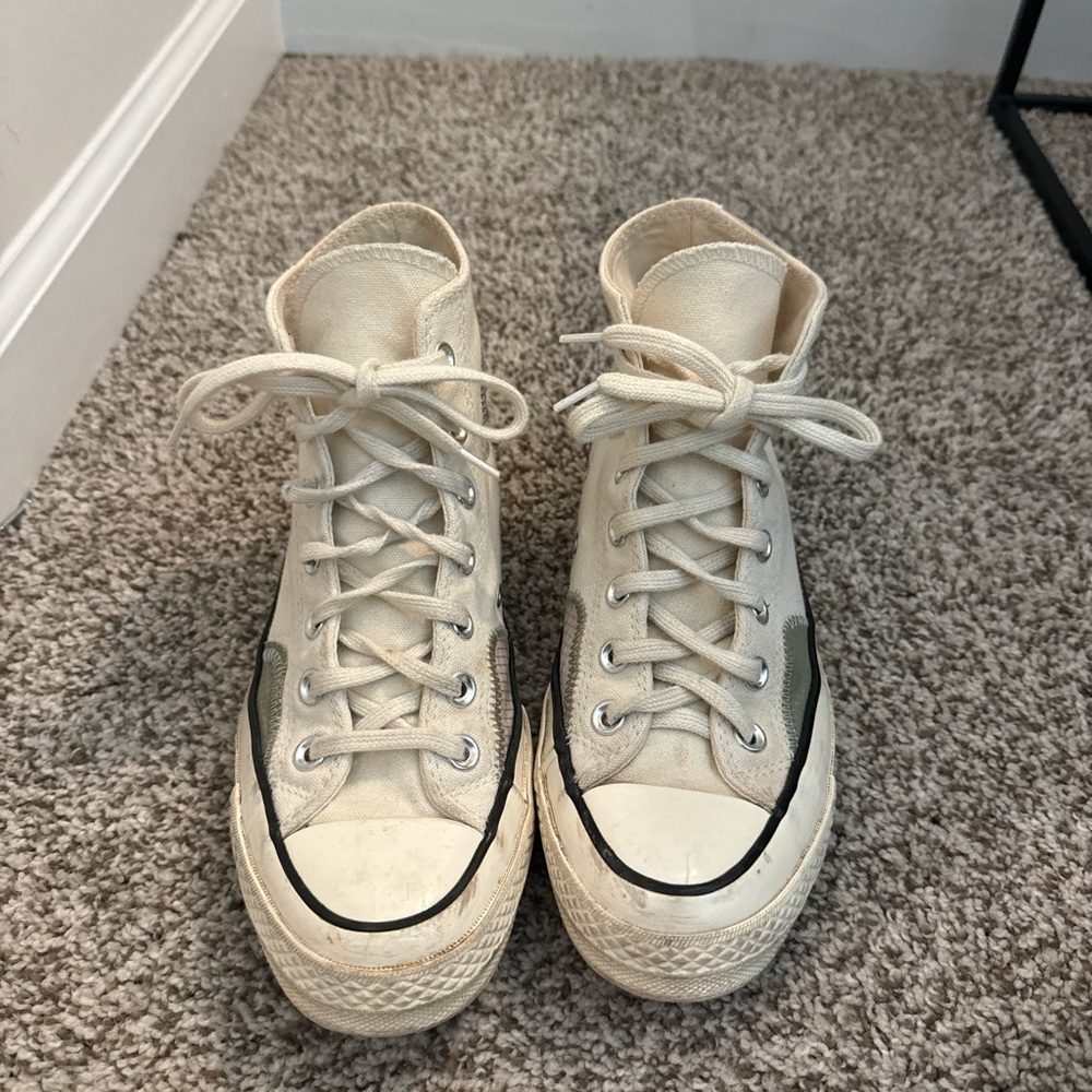 High-Top  converse Cream Sneakers